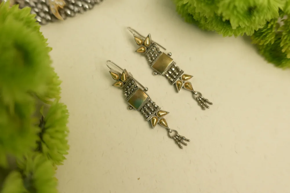 Two Tone Tribal Earrings