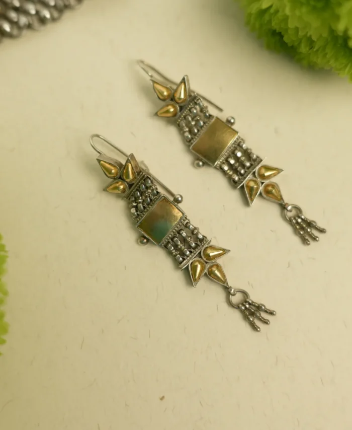 Two Tone Tribal Earrings