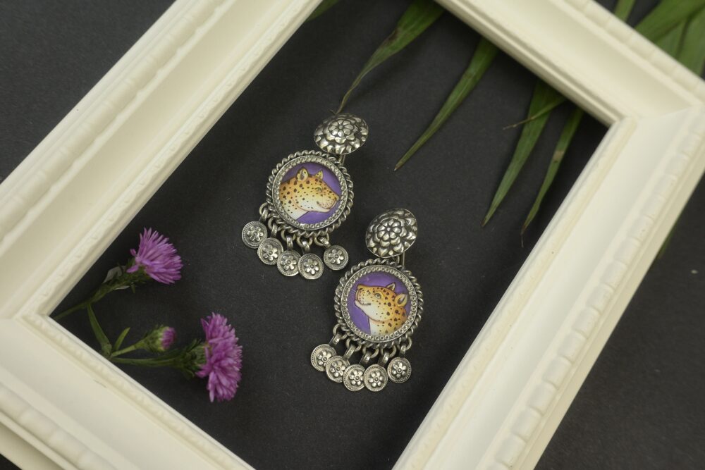 HandPainted Cheetah Earrings