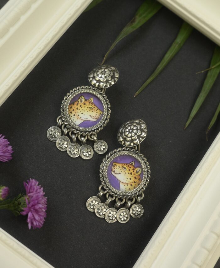 HandPainted Cheetah Earrings
