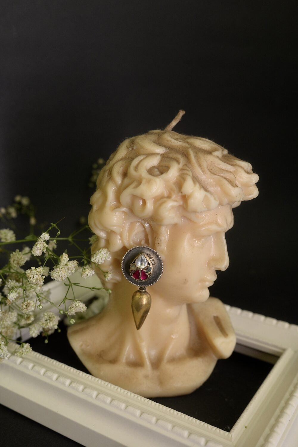 Kundan Drop Earrings - Image 2