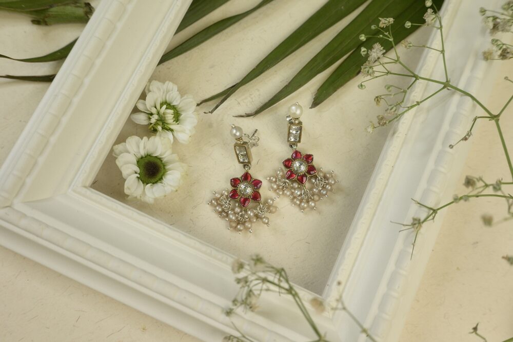 Phool and Moti Earrings