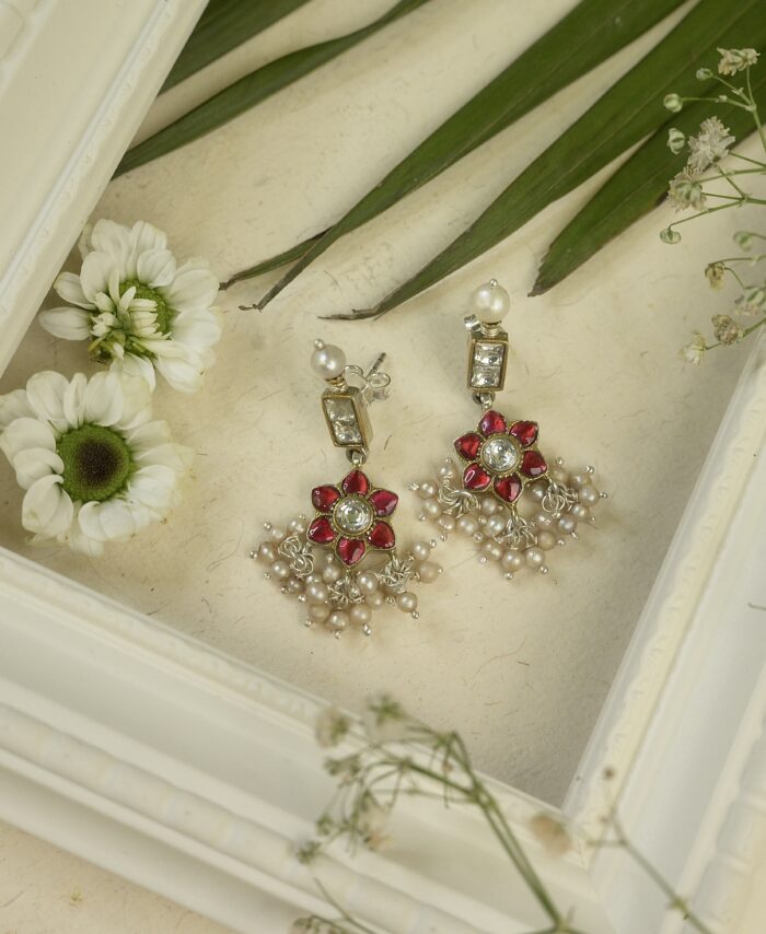 Phool and Moti Earrings