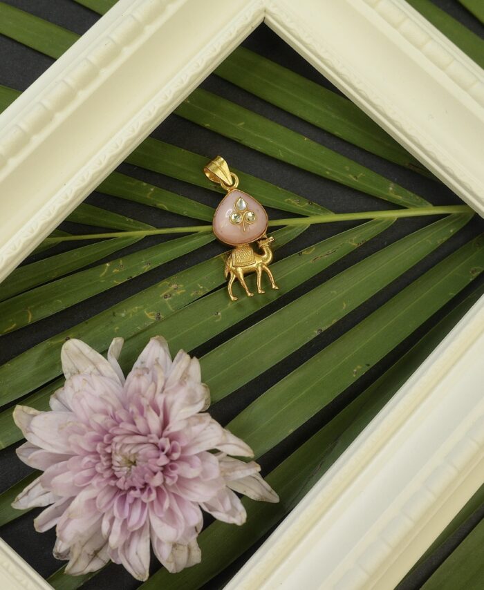 Small Pink Camel Pendant