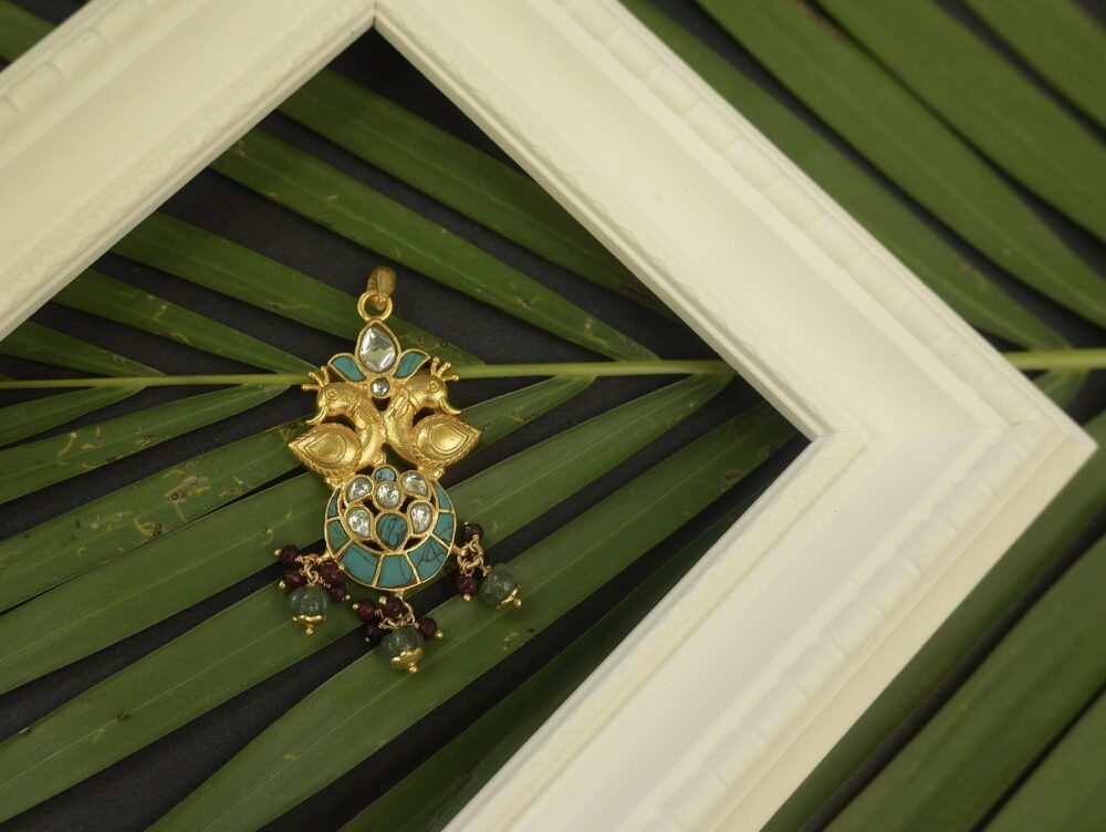 Gold Plated Chand Bali Pendant - Image 2