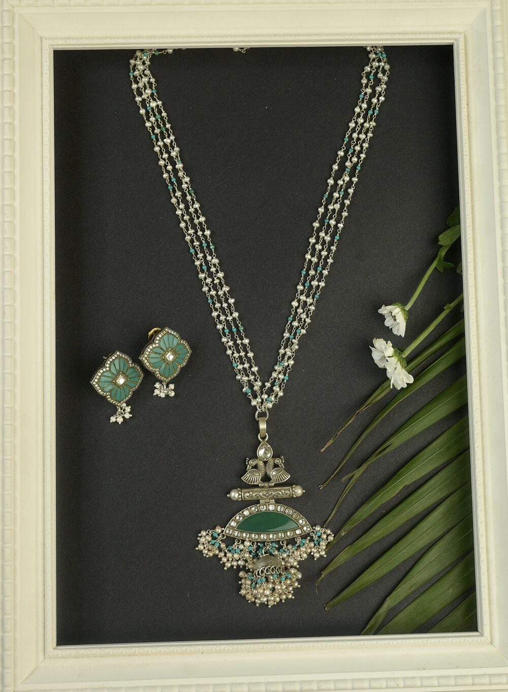 Firoza Jhumki Necklace - Image 3