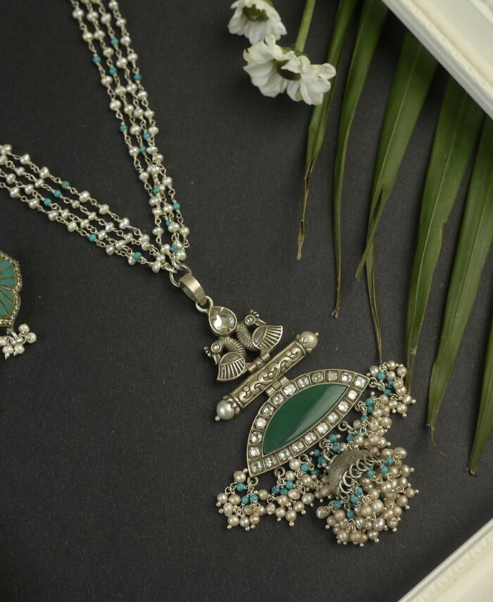 Firoza Jhumki Necklace