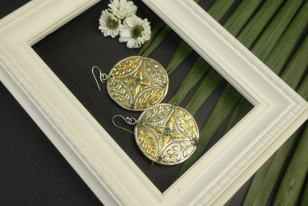 Two Tone Tribal Earrings