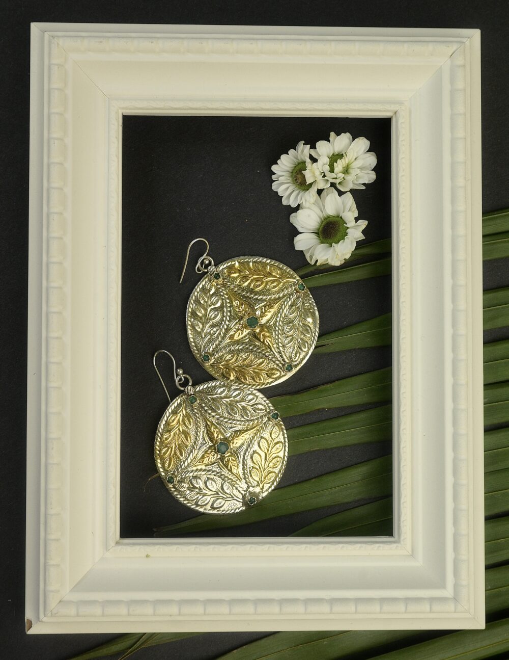 Two Tone Tribal Earrings - Image 2
